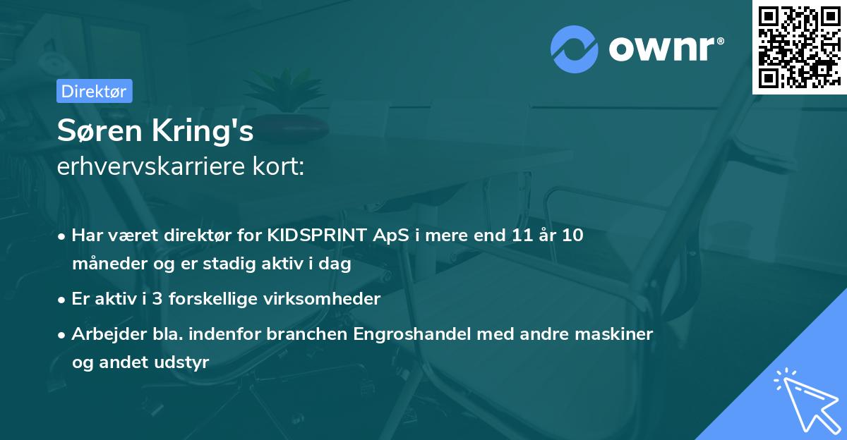 Søren Kring's erhvervskarriere kort