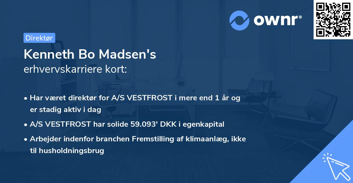 Kenneth Bo Madsen's erhvervskarriere kort