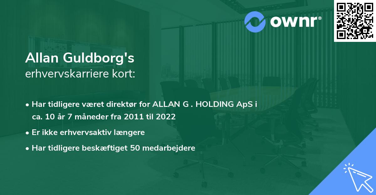 Allan Guldborg's erhvervskarriere kort