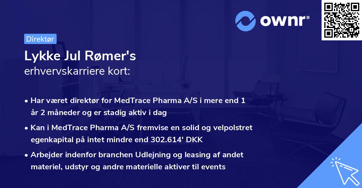 Lykke Jul Rømer's erhvervskarriere kort