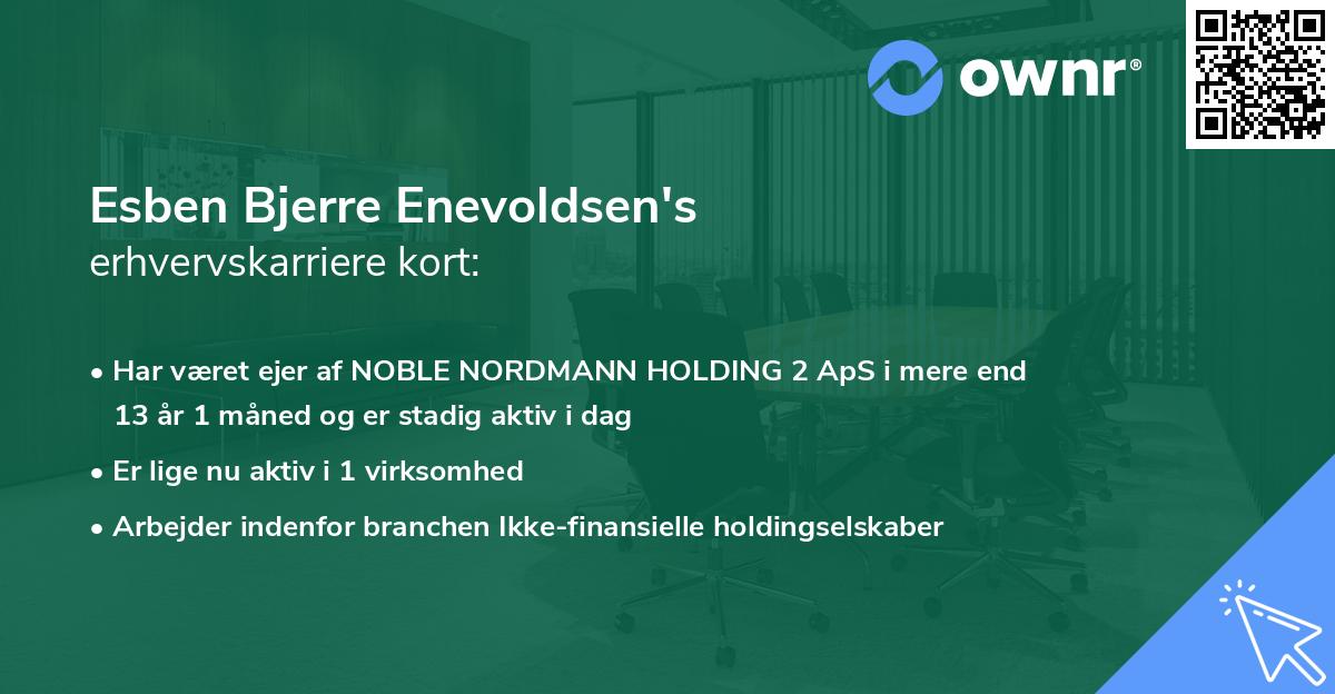Esben Bjerre Enevoldsen's erhvervskarriere kort