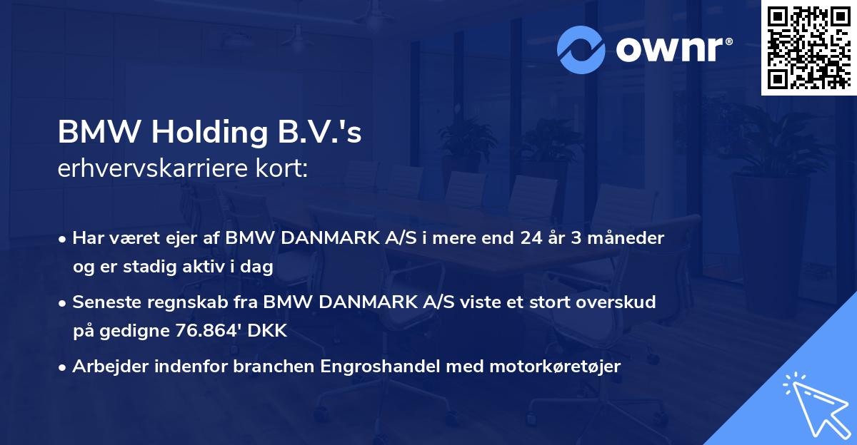 BMW Holding B.V.'s erhvervskarriere kort