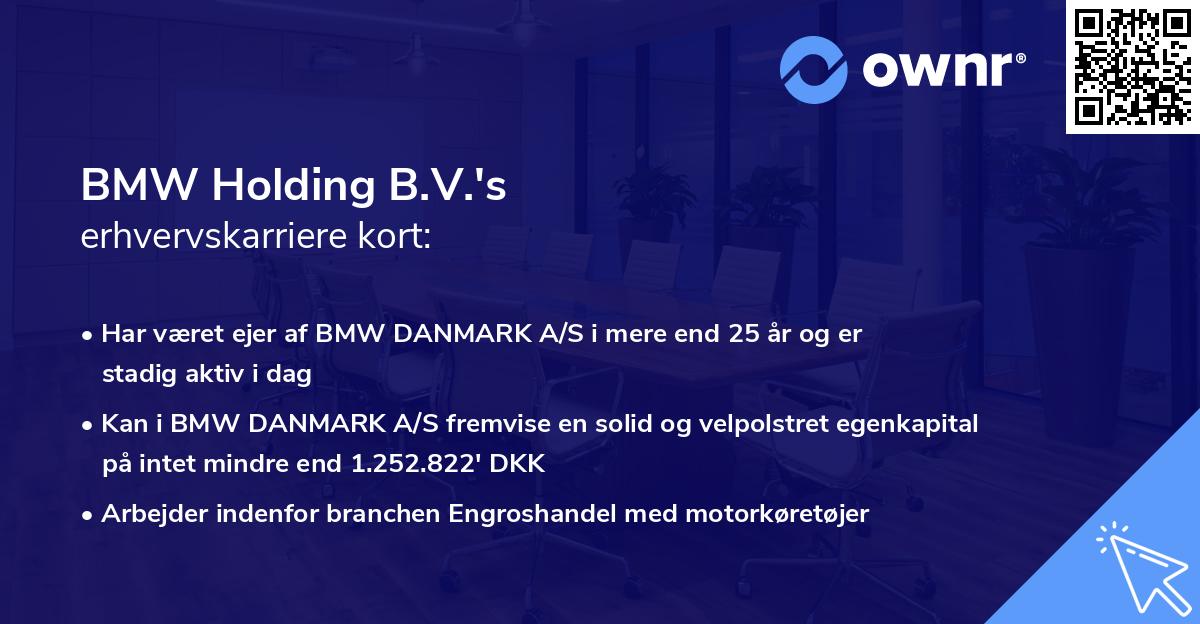 BMW Holding B.V.'s erhvervskarriere kort