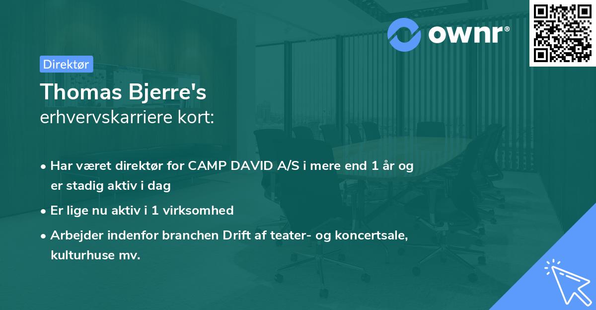 Thomas Bjerre's erhvervskarriere kort