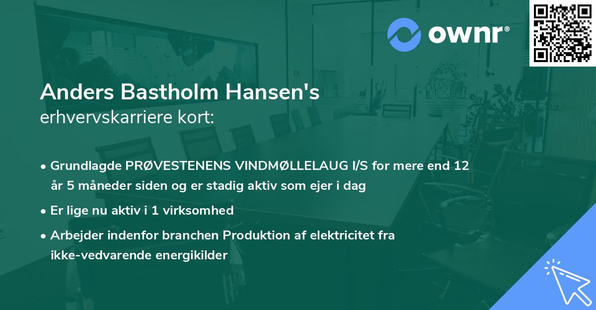 Anders Bastholm Hansen's erhvervskarriere kort