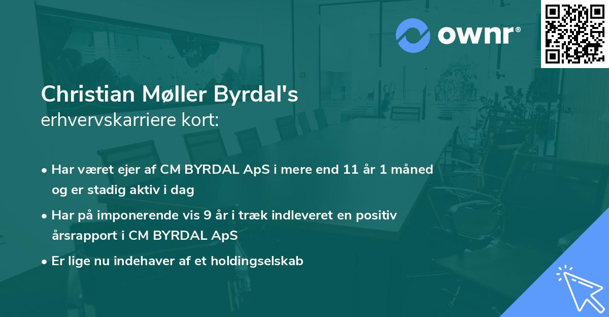 Christian Møller Byrdal's erhvervskarriere kort