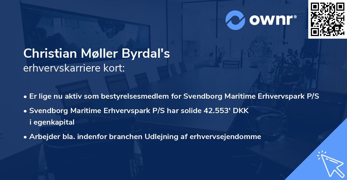 Christian Møller Byrdal's erhvervskarriere kort