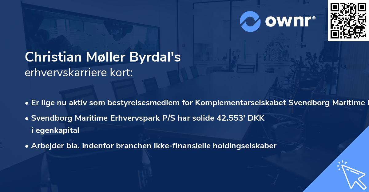 Christian Møller Byrdal's erhvervskarriere kort