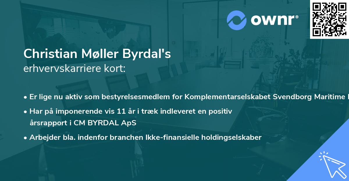 Christian Møller Byrdal's erhvervskarriere kort