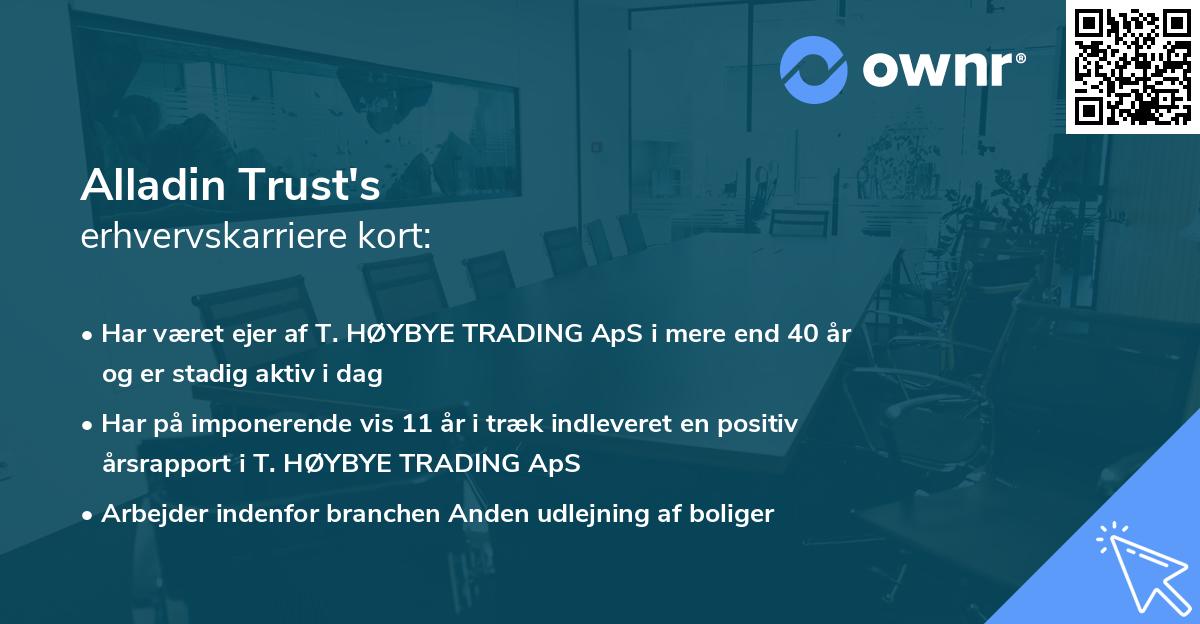 Alladin Trust's erhvervskarriere kort