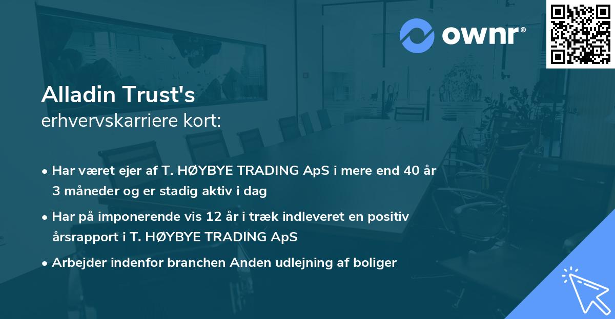 Alladin Trust's erhvervskarriere kort