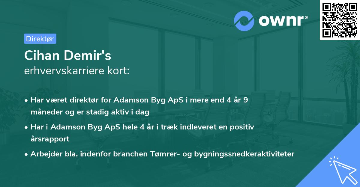 Cihan Demir's erhvervskarriere kort