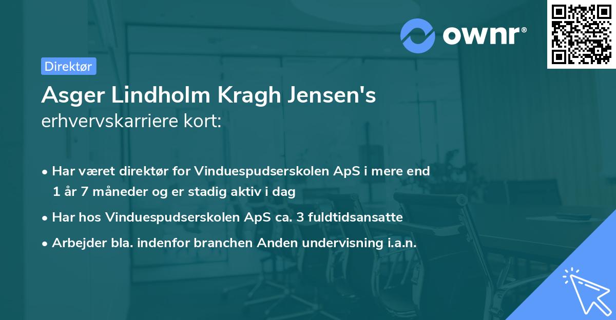 Asger Lindholm Kragh Jensen's erhvervskarriere kort