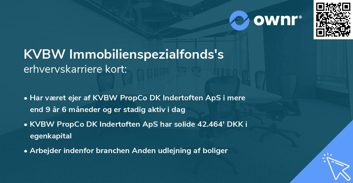 KVBW Immobilienspezialfonds's erhvervskarriere kort