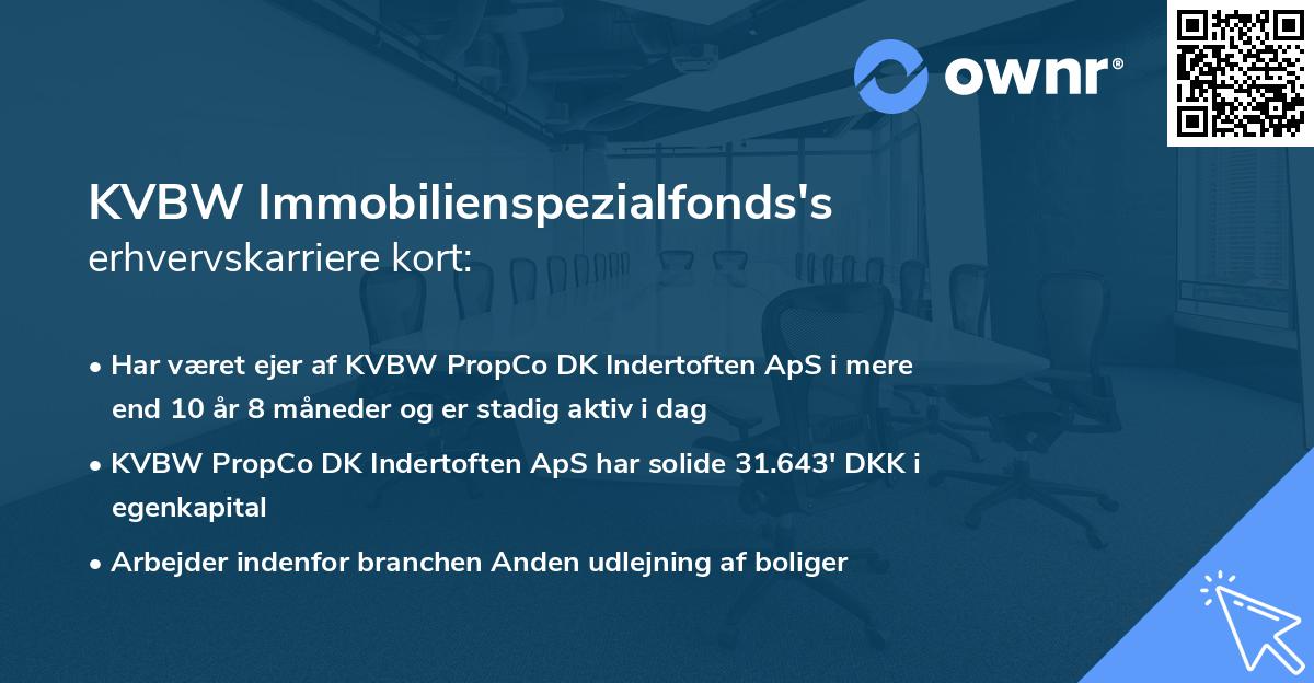 KVBW Immobilienspezialfonds's erhvervskarriere kort