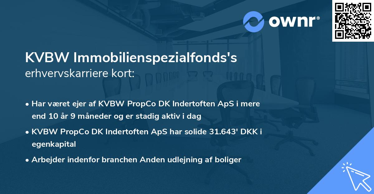 KVBW Immobilienspezialfonds's erhvervskarriere kort