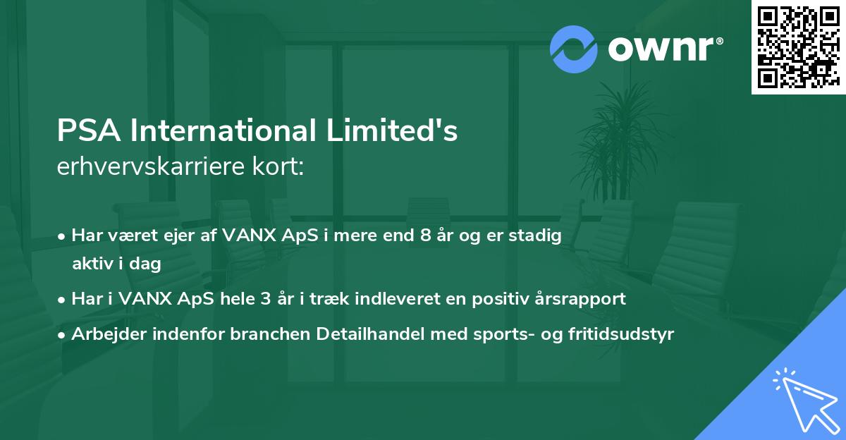 PSA International Limited's erhvervskarriere kort