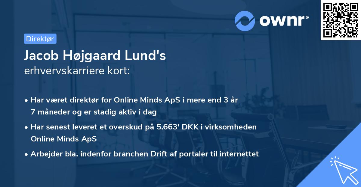 Jacob Højgaard Lund's erhvervskarriere kort