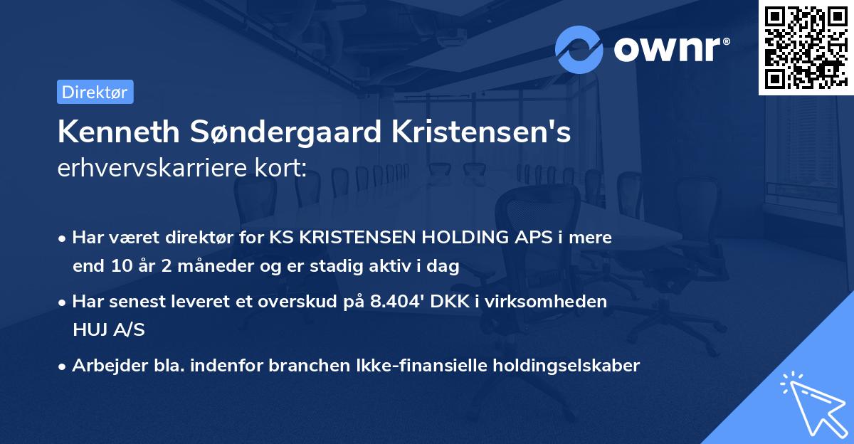 Kenneth Søndergaard Kristensen's erhvervskarriere kort