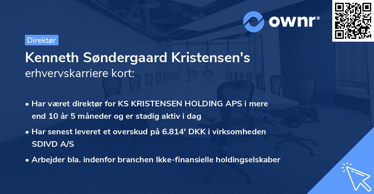 Kenneth Søndergaard Kristensen's erhvervskarriere kort