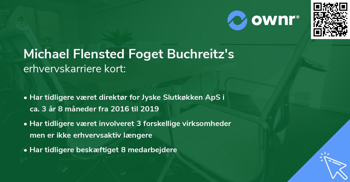 Michael Flensted Foget Buchreitz's erhvervskarriere kort