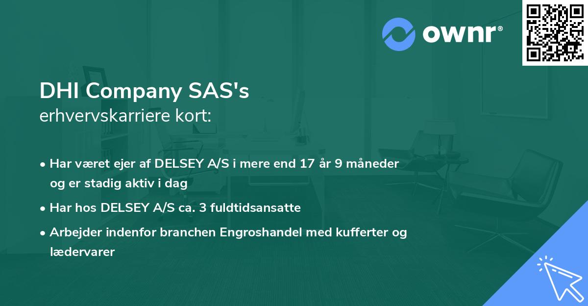 DHI Company SAS's erhvervskarriere kort