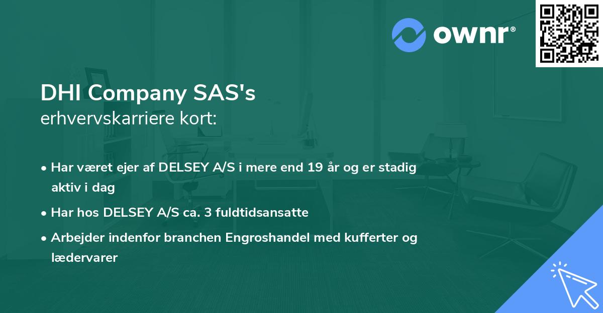 DHI Company SAS's erhvervskarriere kort