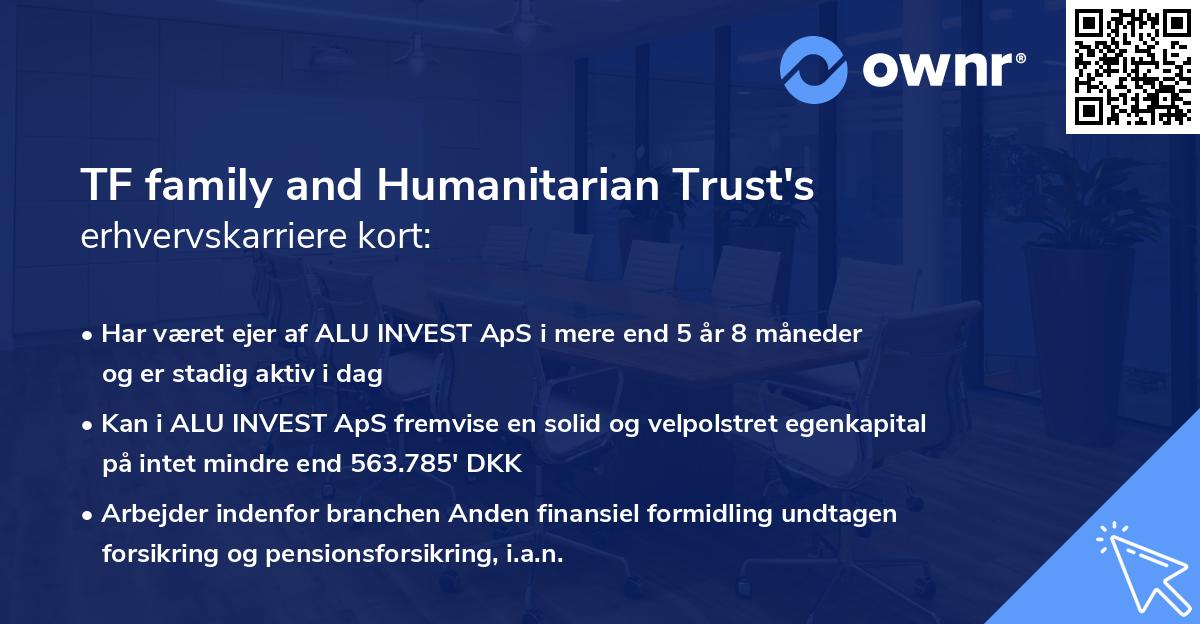 TF family and Humanitarian Trust's erhvervskarriere kort