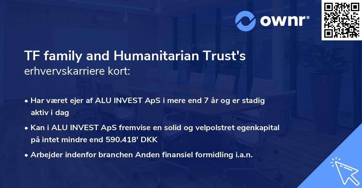 TF family and Humanitarian Trust's erhvervskarriere kort