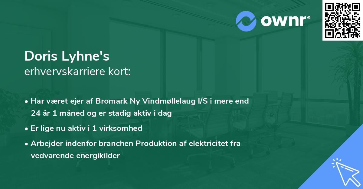 Doris Lyhne's erhvervskarriere kort