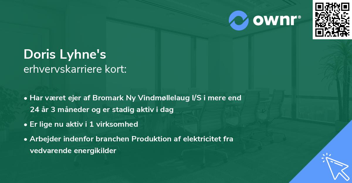 Doris Lyhne's erhvervskarriere kort