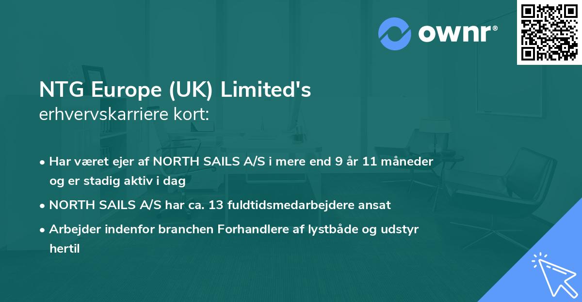 NTG Europe (UK) Limited's erhvervskarriere kort