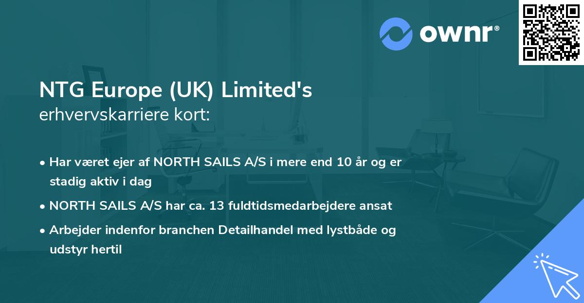 NTG Europe (UK) Limited's erhvervskarriere kort