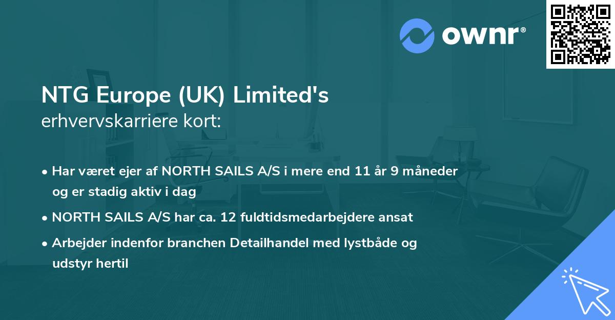 NTG Europe (UK) Limited's erhvervskarriere kort