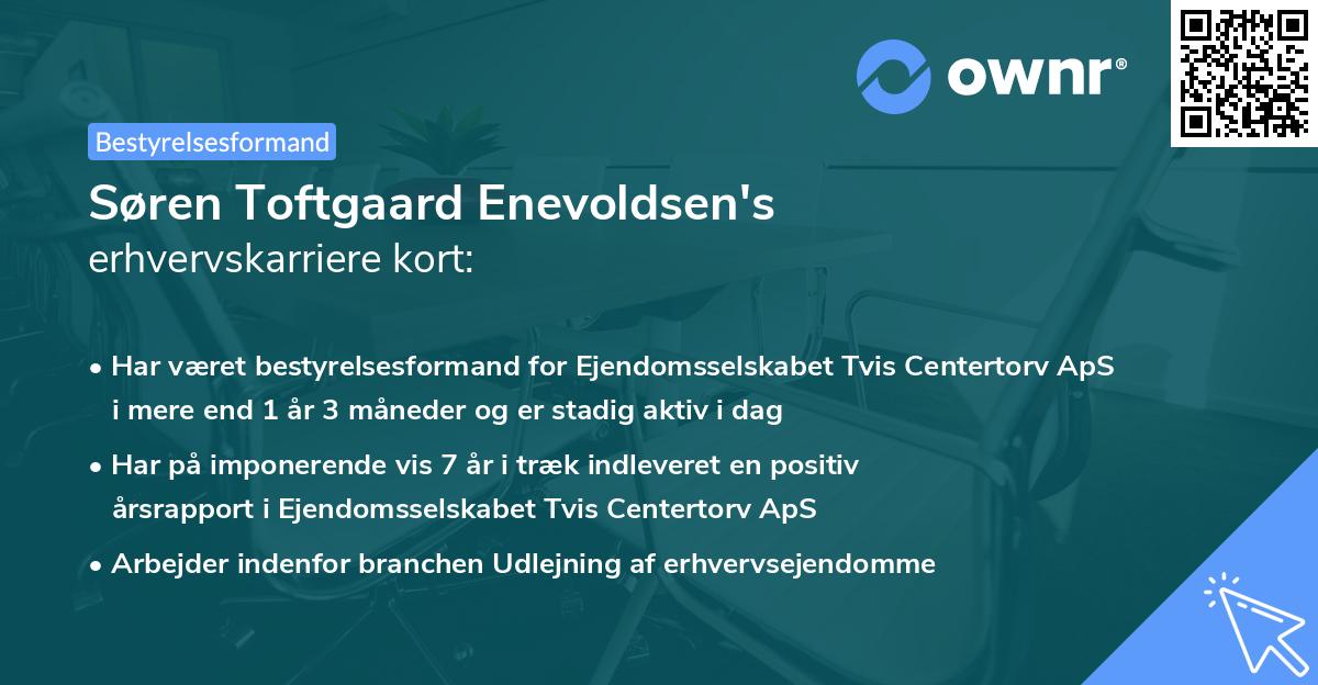 Søren Toftgaard Enevoldsen's erhvervskarriere kort