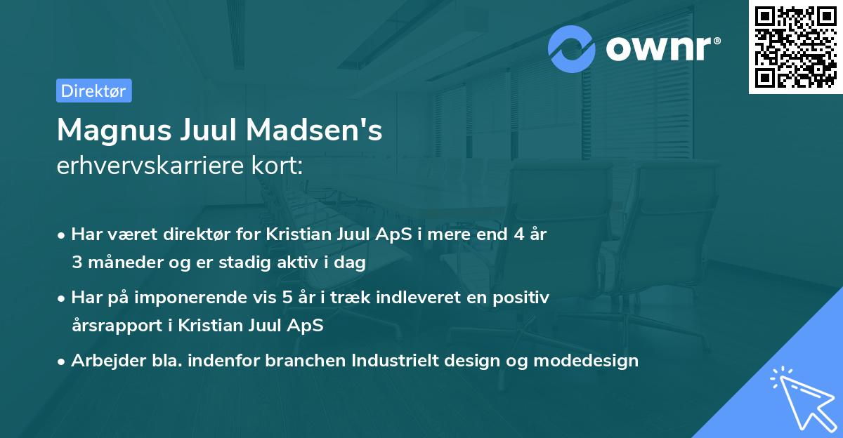 Magnus Juul Madsen's erhvervskarriere kort