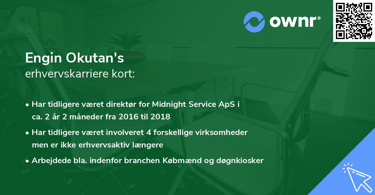 Engin Okutan's erhvervskarriere kort