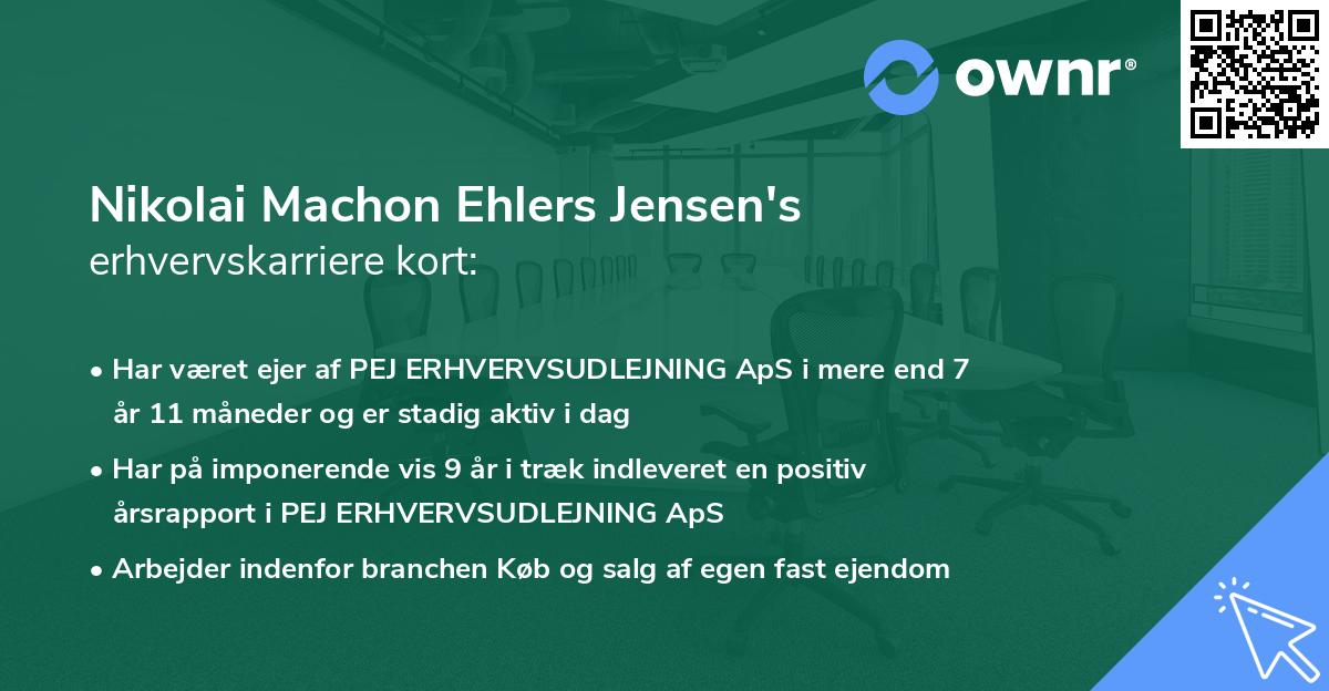 Nikolai Machon Ehlers Jensen's erhvervskarriere kort