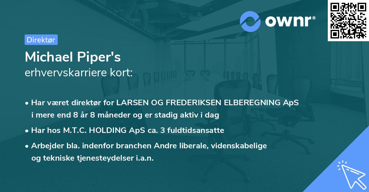 Michael Piper's erhvervskarriere kort