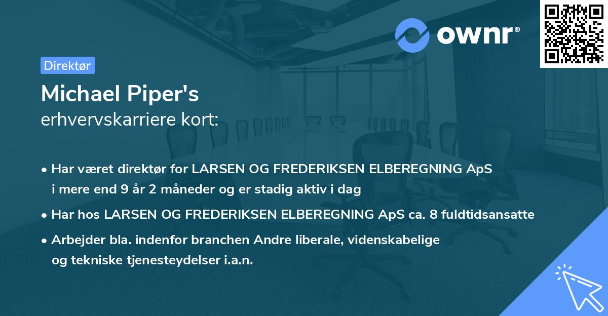 Michael Piper's erhvervskarriere kort