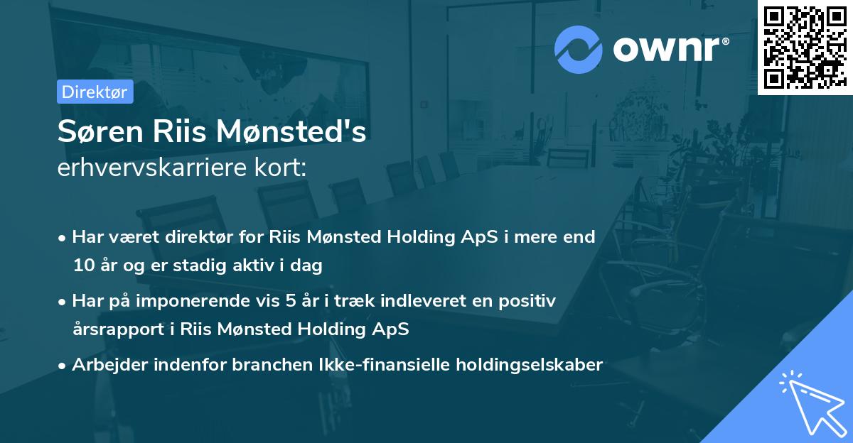 Søren Riis Mønsted's erhvervskarriere kort