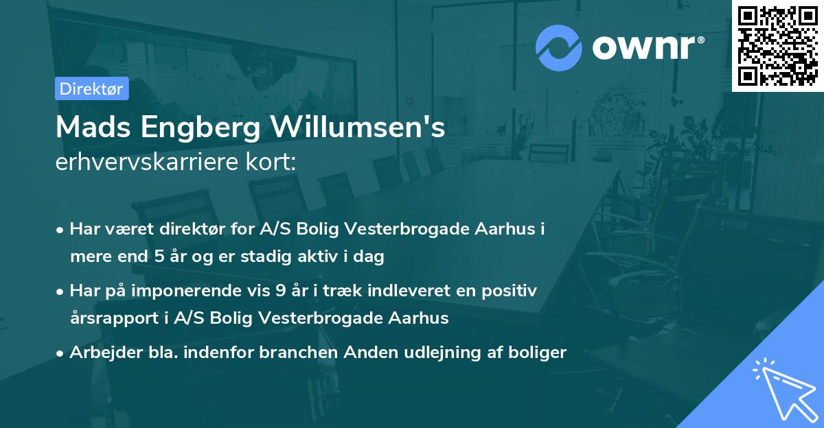 Mads Engberg Willumsen's erhvervskarriere kort