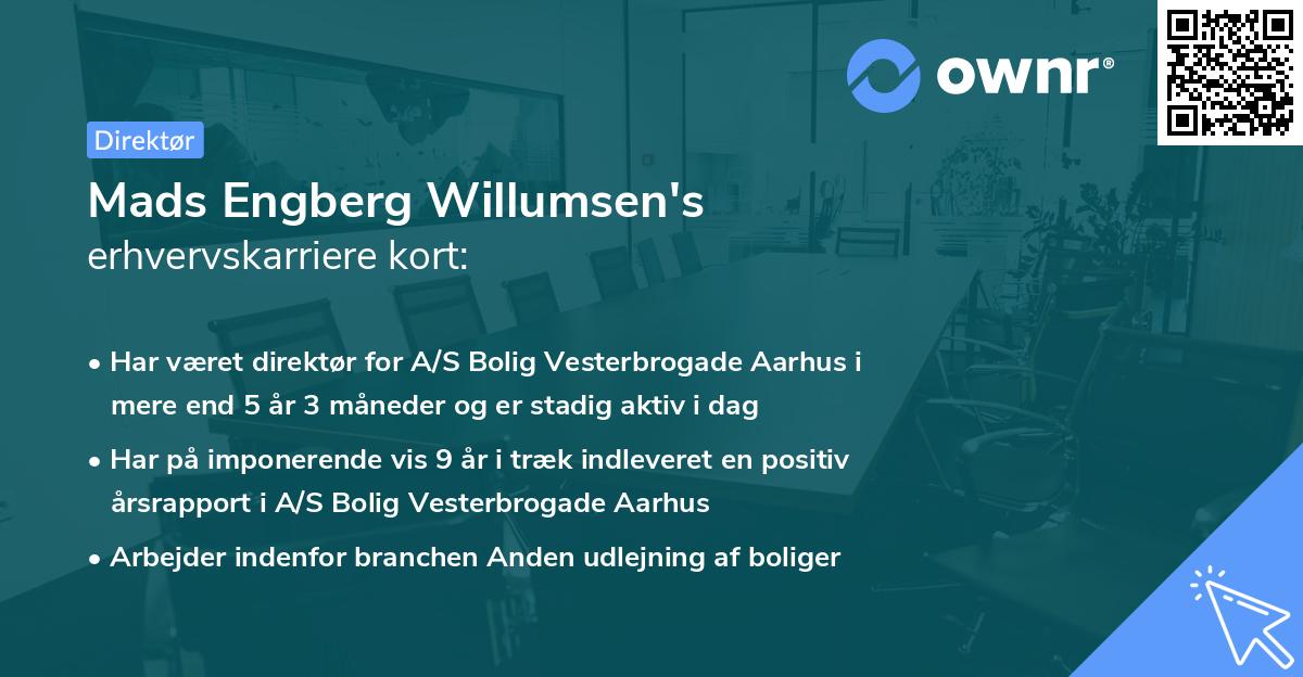 Mads Engberg Willumsen's erhvervskarriere kort