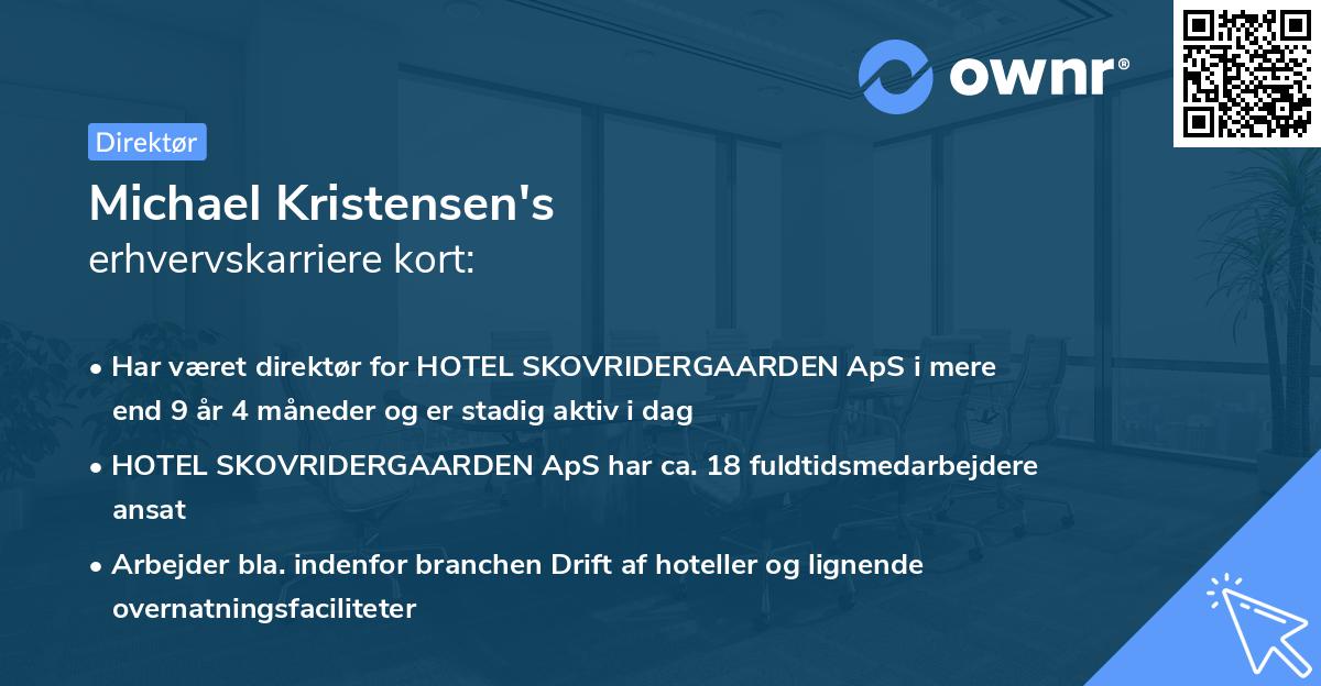 Michael Kristensen's erhvervskarriere kort