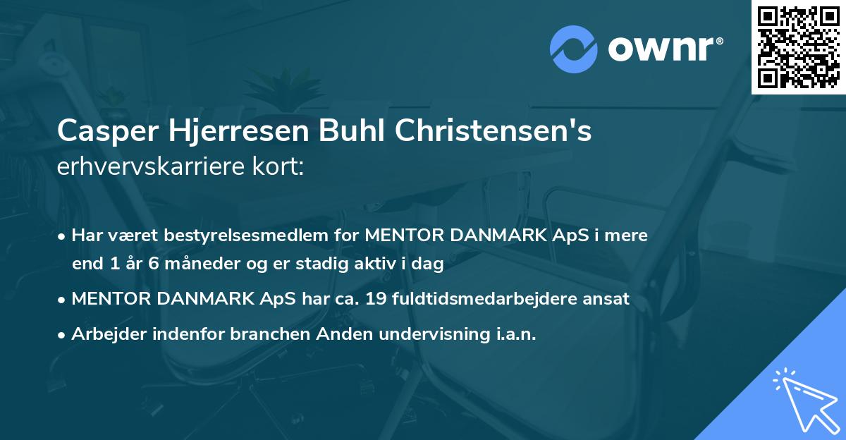 Casper Hjerresen Buhl Christensen's erhvervskarriere kort