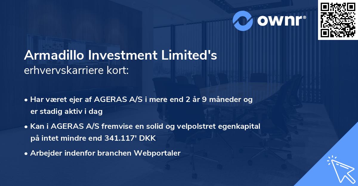 Armadillo Investment Limited's erhvervskarriere kort