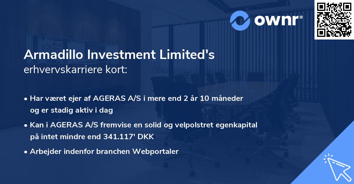 Armadillo Investment Limited's erhvervskarriere kort