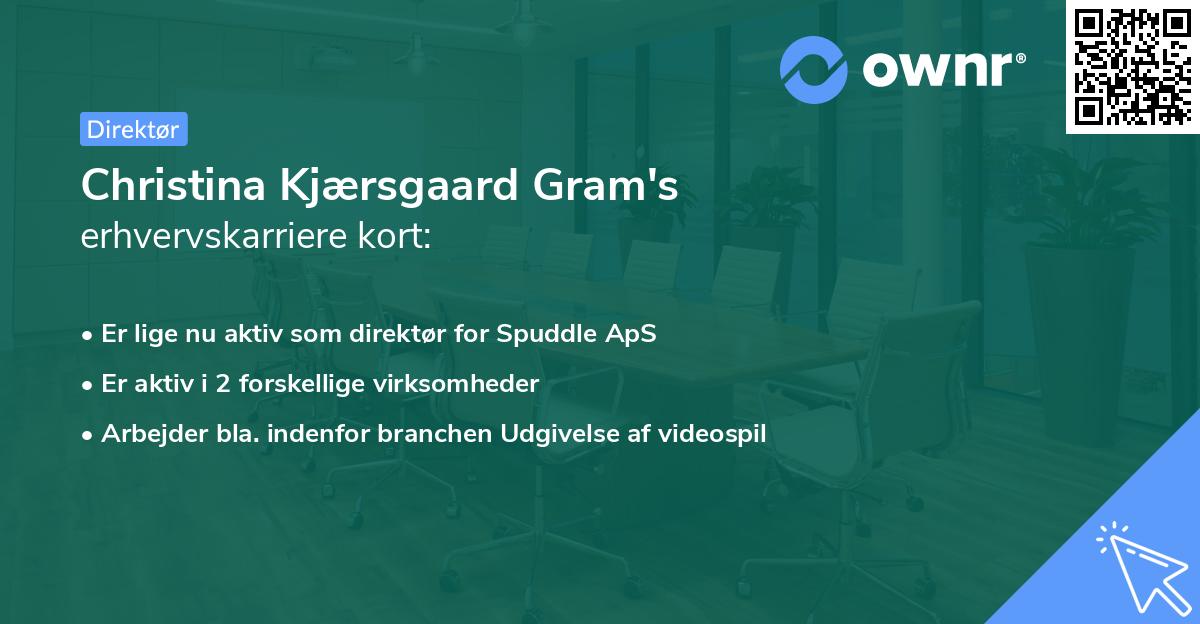 Christina Kjærsgaard Gram's erhvervskarriere kort