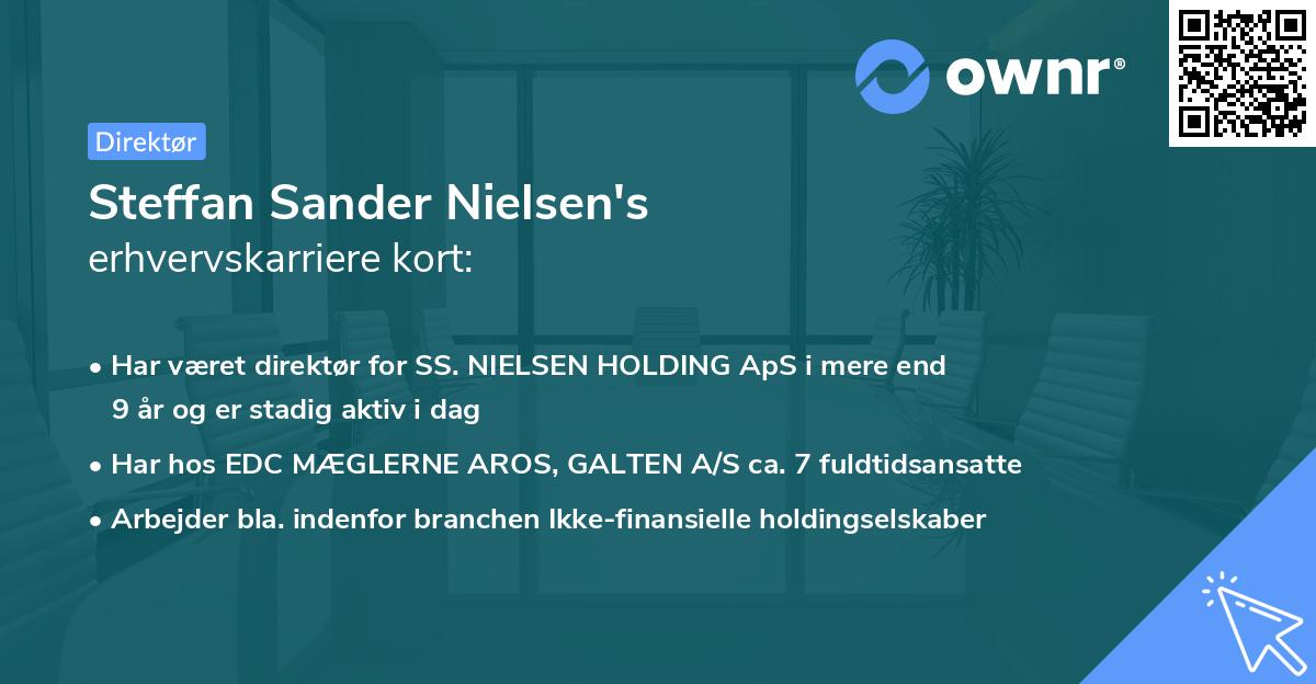 Steffan Sander Nielsen's erhvervskarriere kort