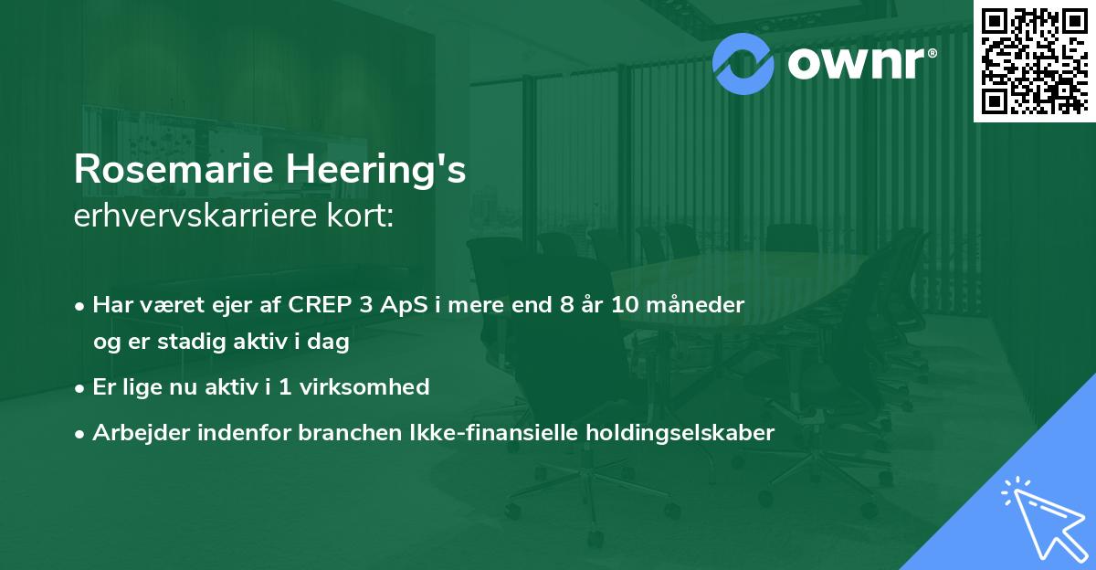 Rosemarie Heering's erhvervskarriere kort